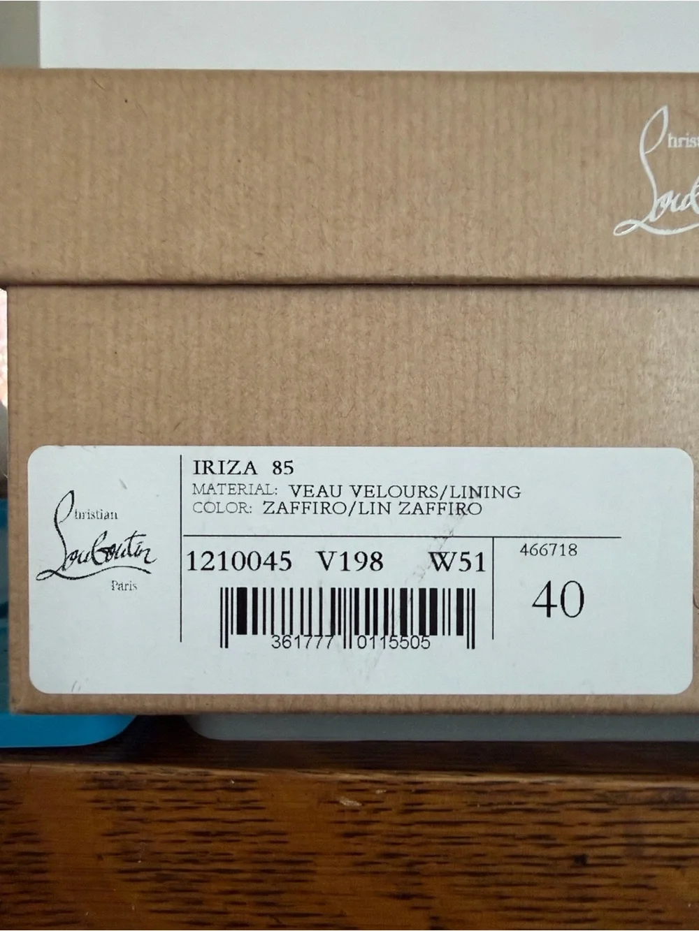 Christian Louboutin Blue Suede D'Orsay Iriza Pointed-Toe Pump Size EU 40 - Picture 12 of 13